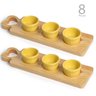 Jogo Tabuas de Molho e Petiscos 6 Ramequins 50ml Porcelana Cor:Amarelo - 1
