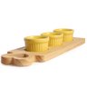 Jogo Tabuas de Molho e Petiscos 6 Ramequins 50ml Porcelana Cor:Amarelo - 2