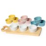 Jogo Tabuas de Molho e Petiscos 6 Ramequins 50ml Porcelana Cor:Amarelo - 6