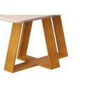 Ver imagem 4 de Conjunto: Mesa de Cozinha Celeste C/ Tampo Madeirado C/ Vidro Retangular 160x90cm e 6 Cadeiras Zoe