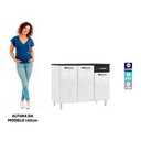 Ver imagem 3 de Balcão Triplo Smart Rubi 1 Gaveta Com Tampo 15mm Preto