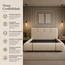 Ver imagem 5 de Conjunto Cama Queen Cabeceira Star Divani Bouclé Premiun Detalhes em Courino Luxouso Moderna Elegant