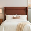 Ver imagem 1 de Cabeceira para Cama Box King Bono Lisa Courino Marrom - Sallar Home
