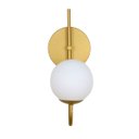 Ver imagem 2 de Arandela Luminária Curva Globo 10 Cm Moderno Dourado Fosco Bf Decor Arandela Curva Globo 10
