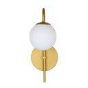 Ver imagem 1 de Arandela Luminária Curva Globo 10 Cm Moderno Dourado Fosco Bf Decor Arandela Curva Globo 10