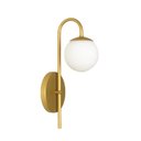 Ver imagem 3 de Arandela Luminária Curva Globo 10 Cm Moderno Dourado Fosco Bf Decor Arandela Curva Globo 10