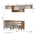 Ver imagem 4 de Cozinha Compacta Venaly 9 Portas 2 Gavetas 3 Prateleiras Cinamomo/Off White - Henn