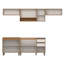 Ver imagem 3 de Cozinha Compacta Venaly 9 Portas 2 Gavetas 3 Prateleiras Cinamomo/Off White - Henn