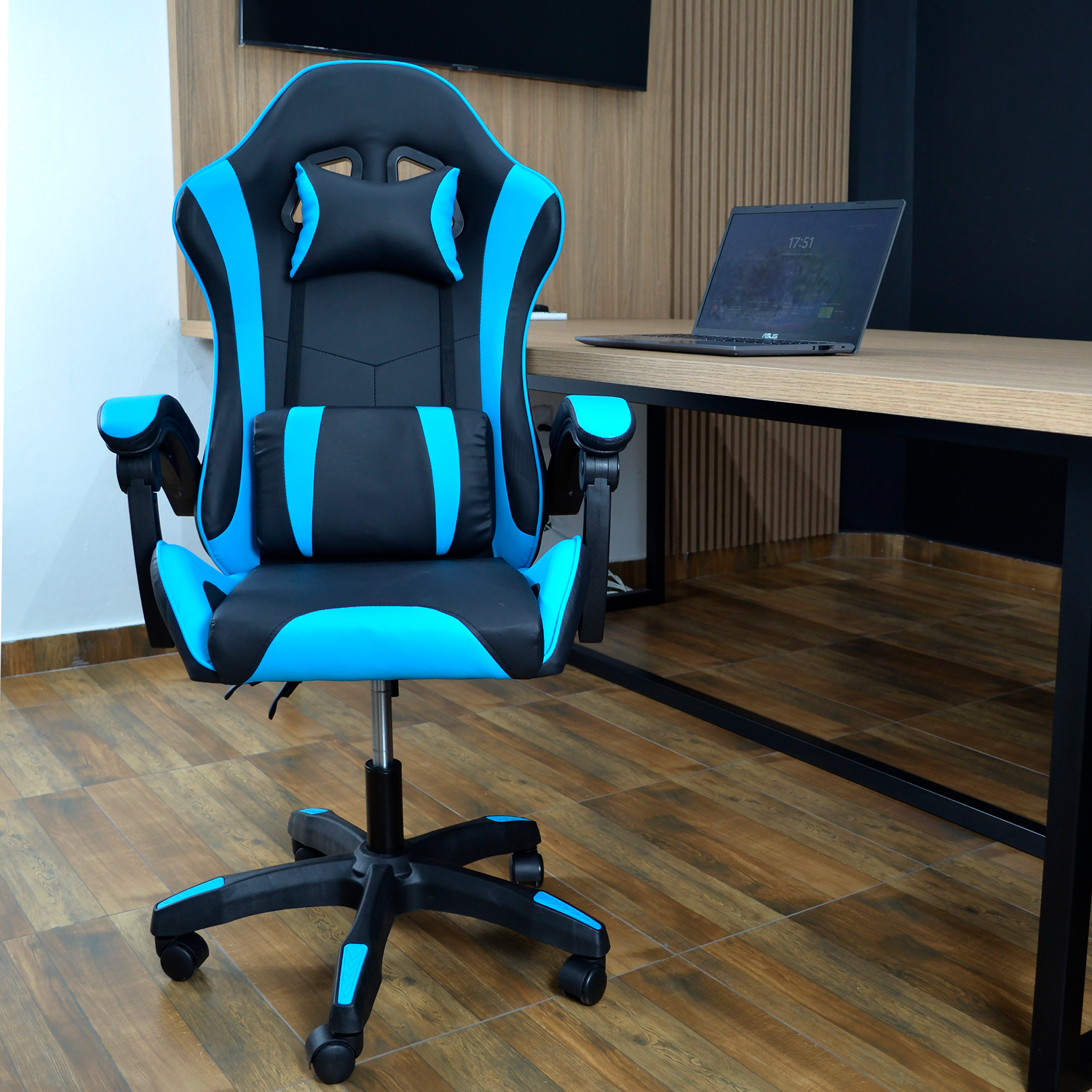 Cadeira Gamer Ergonômica Start Line para Escritório Azul - 5