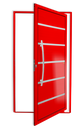 Ver imagem 1 de Porta Pivotante Alumínio Lambril Premium c/Puxador e.Vermelho 120 Brimak
