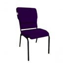 Ver imagem 1 de Cadeira Empilhável para Igrejas Evangélicas Linha Church Roxo