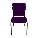 Ver imagem 6 de Cadeira Empilhável para Igrejas Evangélicas Linha Church Roxo