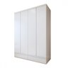Guarda-roupa Solteiro Urbano 4 Portas 5 Gavetas 100% Mdf Branco - Josandro - 2