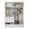 Guarda-roupa Solteiro Urbano 4 Portas 5 Gavetas 100% Mdf Branco - Josandro - 3