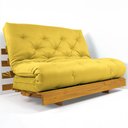 Ver imagem 4 de Sofá Cama Casal Futon Tokio Amarelo Acquablock Madeira Maciça Cor Mel