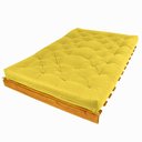 Ver imagem 3 de Sofá Cama Casal Futon Tokio Amarelo Acquablock Madeira Maciça Cor Mel