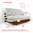 Ver imagem 5 de Sofá Cama Casal Futon Tokio Amarelo Acquablock Madeira Maciça Cor Mel