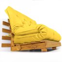 Ver imagem 1 de Sofá Cama Casal Futon Tokio Amarelo Acquablock Madeira Maciça Cor Mel