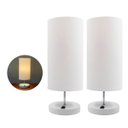 Ver imagem 1 de Kit 2 Abajur Luminaria de Mesa Redondo Interruptor Ref 84 Decoração Casa Sala Quarto Escritório