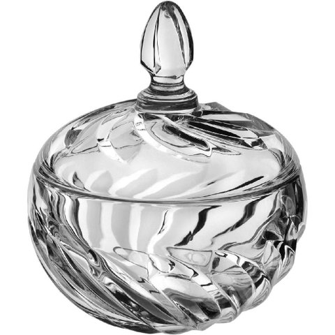 Potiche Vicenza Bomboniere Cristal Eco 17x15x15cm Transparente