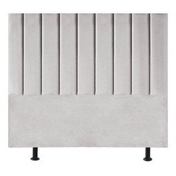 Cabeceira Estofada Cama Box King 195 Cm Taís Linho Cinza Claro - 2