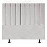 Cabeceira Estofada Cama Box King 195 Cm Taís Linho Cinza Claro - 2