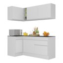 Ver imagem 3 de Armário de Cozinha Compacta de Canto com Rodapé Veneza Multimóveis Mp2092.891 Branco