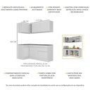 Ver imagem 4 de Armário de Cozinha Compacta de Canto com Rodapé Veneza Multimóveis Mp2092.891 Branco