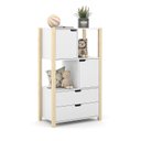Ver imagem 1 de Armário Organizador Kids Liv com 2 Portas e 2 Gavetas Branco Soft/Natural - Matic Móveis