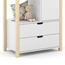 Ver imagem 4 de Armário Organizador Kids Liv com 2 Portas e 2 Gavetas Branco Soft/Natural - Matic Móveis