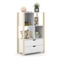 Ver imagem 2 de Armário Organizador Kids Liv com 2 Portas e 2 Gavetas Branco Soft/Natural - Matic Móveis