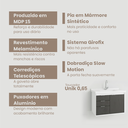 Ver imagem 5 de Gabinete para Banheiro Unik 65cm com Pia Lavatorio Suspenso Fimap Branco Grafite