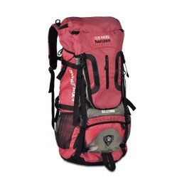 MOCHILA ESPORTE 55L CAMPING TRILHA MOCHILÃO RESISTENTE:Vermelho - 1