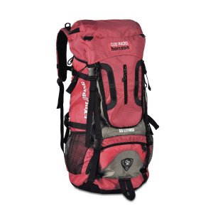 MOCHILA ESPORTE 55L CAMPING TRILHA MOCHILÃO RESISTENTE:Vermelho