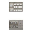 Ver imagem 3 de Cozinha Compacta Americana 5 Portas 3 Gavetas 100% Mdf Cinza - Henn