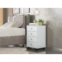 Ver imagem 3 de Mesa De Cabeceira 04 Gavetas Presence 9070 Branco Demobile B
