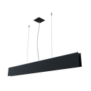 Ver imagem 1 de Lustre Pendente Retangular LED 24w 2700k 135cm Madeira - Preto