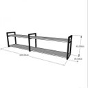 Ver imagem 2 de Prateleira industrial cozinha aço cor preto 180x30x40cm modelo ind40