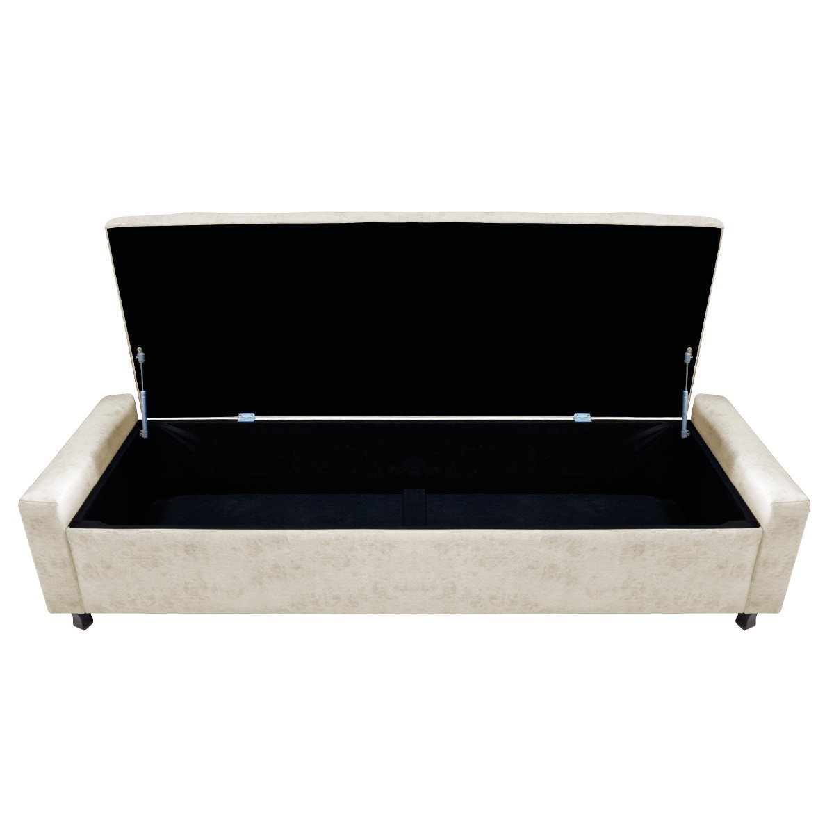 Calçadeira Baú King Everest P02 195 cm para cama Box Linho - Doce Sonho Móveis CALÇADEIRA BAÚ CALÇAD - 2