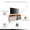 Ver imagem 3 de Bancada Decorativa Grohl 1.3 Porta Deslizante Tv até 50 Pol Off White/cinamomo G26 - Gran Belo