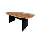 Ver imagem 2 de Mesa de Reunião Orgânica 180cm x 110cm com Pés Painel Escritório F5 Office Cor:Nogal com Preto