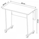 Ver imagem 4 de Mesa Escrivaninha Dobrável com Rodizio Preto Me4117 - Tecno Mobili