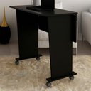 Ver imagem 1 de Mesa Escrivaninha Dobrável com Rodizio Preto Me4117 - Tecno Mobili