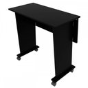 Ver imagem 2 de Mesa Escrivaninha Dobrável com Rodizio Preto Me4117 - Tecno Mobili