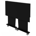 Ver imagem 3 de Mesa Escrivaninha Dobrável com Rodizio Preto Me4117 - Tecno Mobili