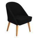 Ver imagem 2 de Banqueta Poltrona Lua Preto para Recepção Atendimento Penteadeira