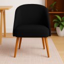 Ver imagem 1 de Banqueta Poltrona Lua Preto para Recepção Atendimento Penteadeira