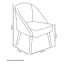 Ver imagem 6 de Banqueta Poltrona Lua Preto para Recepção Atendimento Penteadeira