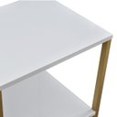 Ver imagem 5 de Prateleira Industrial Apoio Lateral Base Dourado Tampo Branco