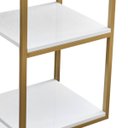Ver imagem 6 de Prateleira Industrial Apoio Lateral Base Dourado Tampo Branco